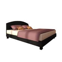 Apollo Curved Faux Leather Bed Frame APOLLO BLACK DOUBLE BED