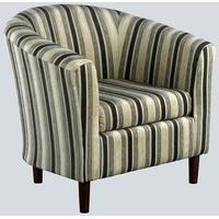 April Stripe Fabric Tub Chair