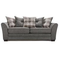 April Fabric 3 Seater Scatter Back Sofa Grey