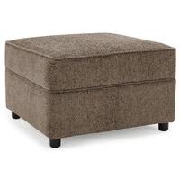 april fabric footstool brown