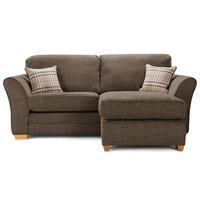 April Fabric Corner Sofa Brown