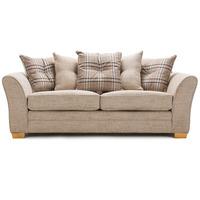 April Fabric 2 Seater Scatter Back Sofa Oatmeal