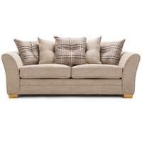 April Fabric 2 Seater Scatter Back Sofabed Oatmeal