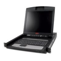 apc 17 inch rack lcd console with keyboard and mouse with uk plug
