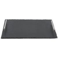 apollo 40 x 30 cm slate rectangular tray with handles