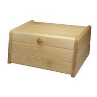 apollo 40 cm beech wood drop down front bread bin by apollo