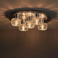 Apsley Clear Chrome Effect 5 Lamp Bathroom Ceiling Light