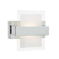 APT0750 Apt 1 Light Wall Light In Polished Chrome And Glass