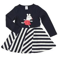 Appliquè Mouse Girls Dress - Blue quality kids boys girls