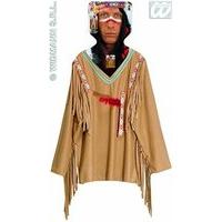 Apache Coat With Headband Costume Medium For Wild West Indian Fancy Dress