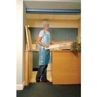 APRONS - POLYTHENE DISPOSABLE BLUE