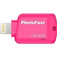 Apple Lightning smartphone/tablet card reader PhotoFast CR8800 Pink