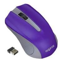 Approx 1200dpi Wireless Mouse With Nano Usb Receiver 10m Purple/grey (appwmlitep)