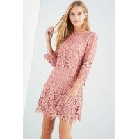 Apricot Crochet Shift Dress