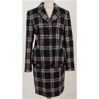 Apanage, size 14 black mix checked skirt suit