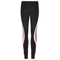 Apricot Life Black & Pink Panel Zip Pocket Leggings