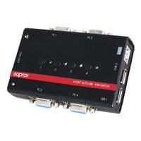 Approx Compact Auto Kvm Switch With Vga & Dual Usb Ports For 4 Pcs (appkvmusb4pa)