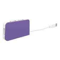 Approx Usb 2.0 4-port Travel Hub Purple/white (appht4p)