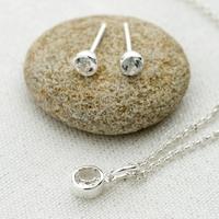 april birthstone jewellery set white topaz