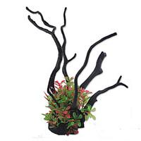 Aquarium Decoration Artificial Plant Resin Red/Green