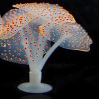 Aquarium Decoration Coral Non-toxic Tasteless Silicone Orange