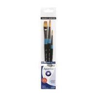 Aquafine Short Handled Watercolour Brushes Set 302 3 Pack