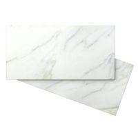 Aquila White Carrara Ceramic Wall Tile Pack of 5 (L)600mm (W)300mm