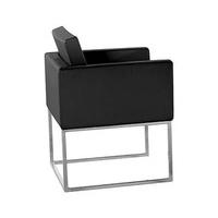 Aqua Black Pvc Chair With Steel Legs