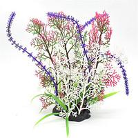 Aquarium Decoration Waterplant Non-toxic Tasteless Plastic White Purple