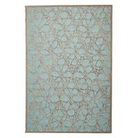 aqua blue geometric outside rug floorit 135x190