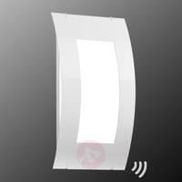 aqua quadrat white exterior wall lamp with sensor