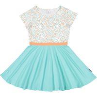 Aqua & Peach Summer Kids Dress - Blue quality kids boys girls