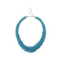 Aqua Beaded Statement Collar Necklace