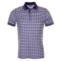 Aquascutum Tour Check Polo Shirt Grape