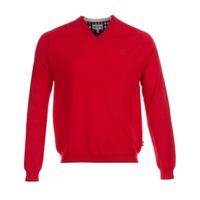 Aquascutum V-Neck Sweater Classic Red