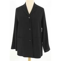 aquascutum size 10 black fine lightweight wool jacket