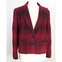 aquascutum size l red black wool feel jacket