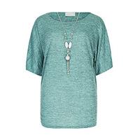 Aqua Marl Batwing Necklace Top