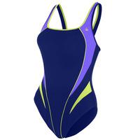 Aqua Sphere Elena Girls Swimsuit - Navy/Purple, 8 Year