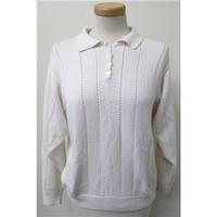 aquascutum size s white sweater