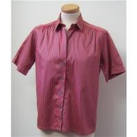 Aquascutum - Size: 12 - Red & Brown - Short sleeved shirt