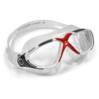 aqua sphere vista swimming mask clear lens redwhite