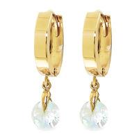 Aquamarine Huggie Drop Earrings 1.3ctw in 9ct Gold