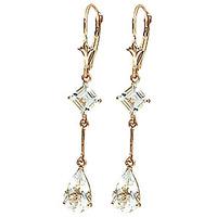 Aquamarine Two Tier Drop Earrings 3.75ctw in 9ct Gold