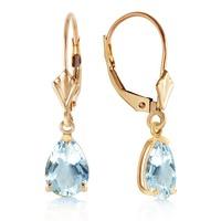 Aquamarine Belle Drop Earrings 2.85ctw in 9ct Gold