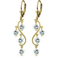 Aquamarine Dream Catcher Drop Earrings 4.5ctw in 9ct Gold