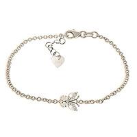 Aquamarine Adjustable Butterfly Bracelet 0.6ctw in 9ct White Gold