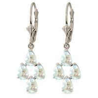 aquamarine drop earrings 39ctw in 9ct white gold