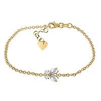 Aquamarine Adjustable Butterfly Bracelet 0.6ctw in 9ct Gold