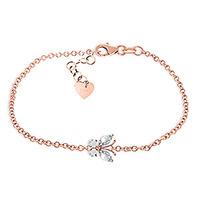 Aquamarine Adjustable Butterfly Bracelet 0.6ctw in 9ct Rose Gold